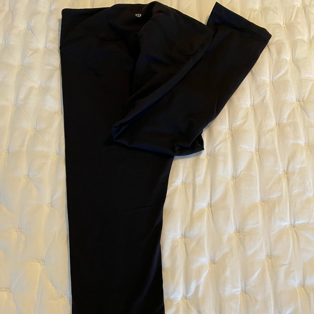 Lululemon black wunder under Capri size 8